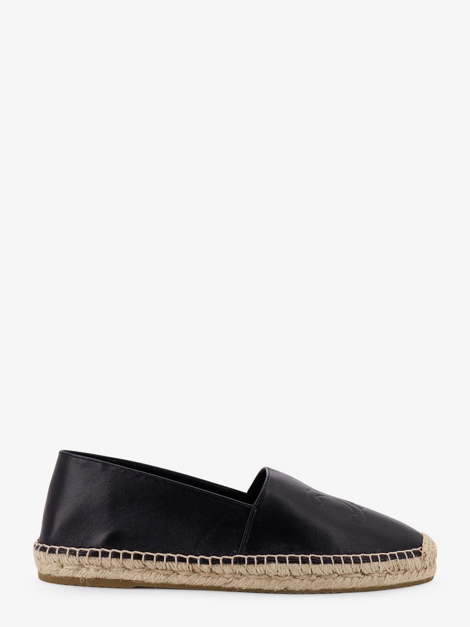 Celine Men's Leather Espadrilles Black Celine