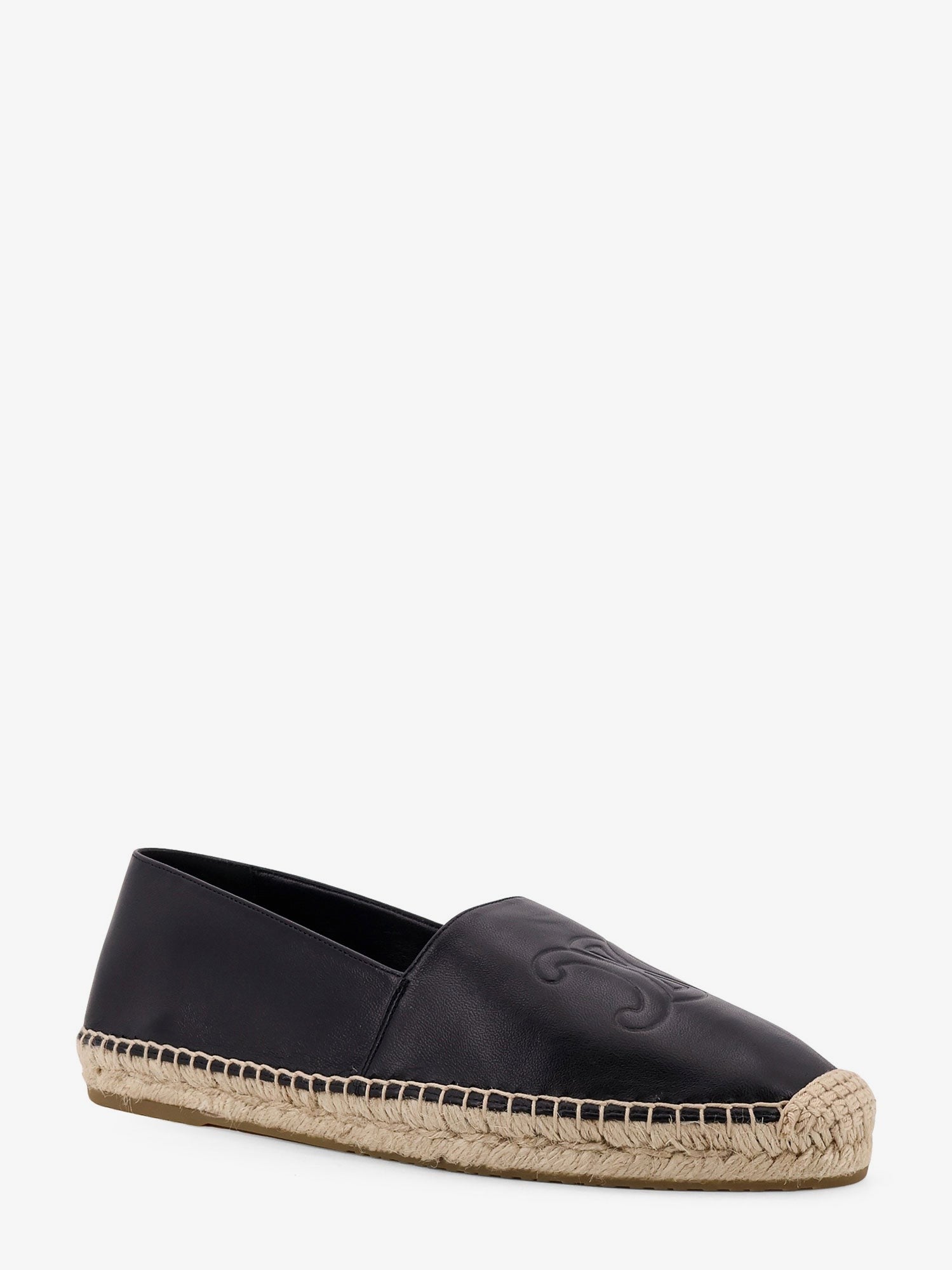 Celine Men's Leather Espadrilles Black
