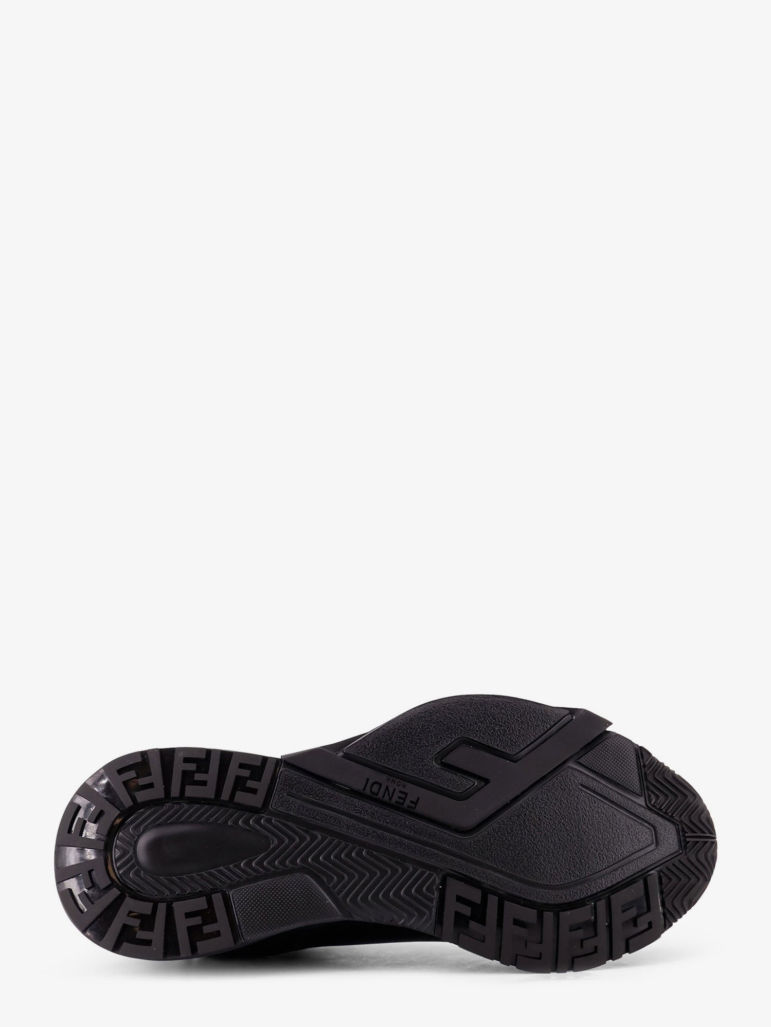 Fendi Men's Leather Flow Sneakers Black