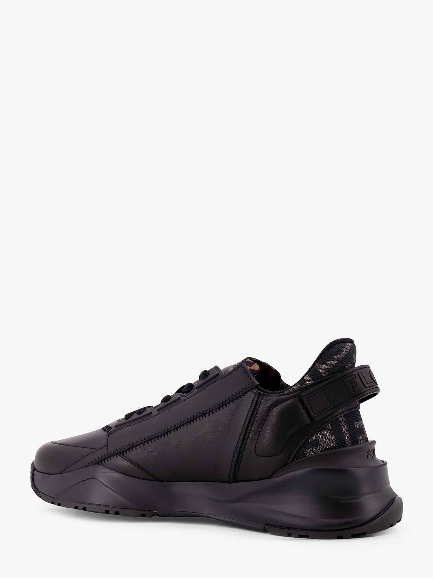 Fendi Men's Leather Flow Sneakers Black