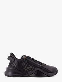 Fendi Men's Leather Flow Sneakers Black