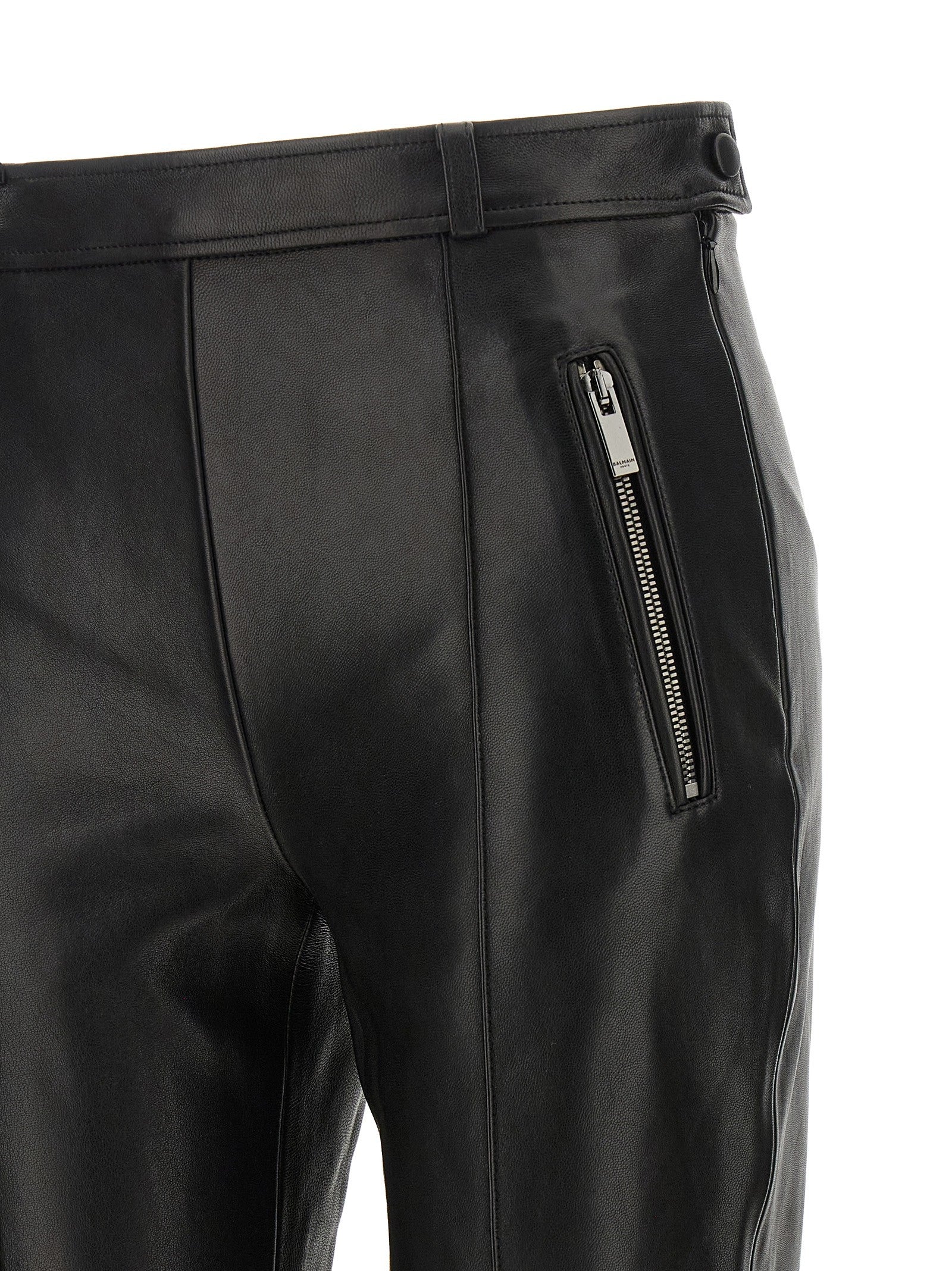 Balmain Leather Fuseau Black