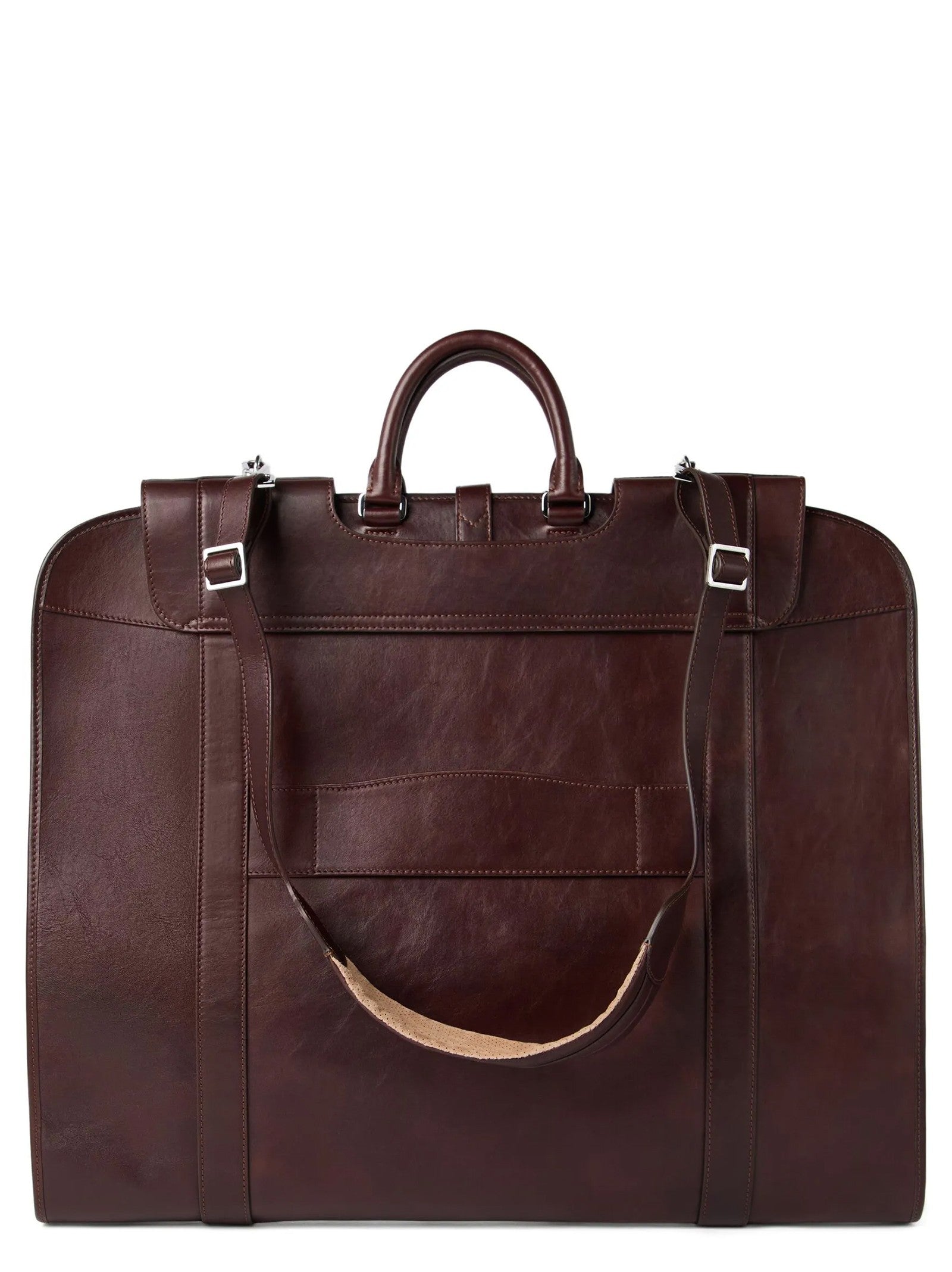 Brunello Cucinelli Leather Garment Holder Red