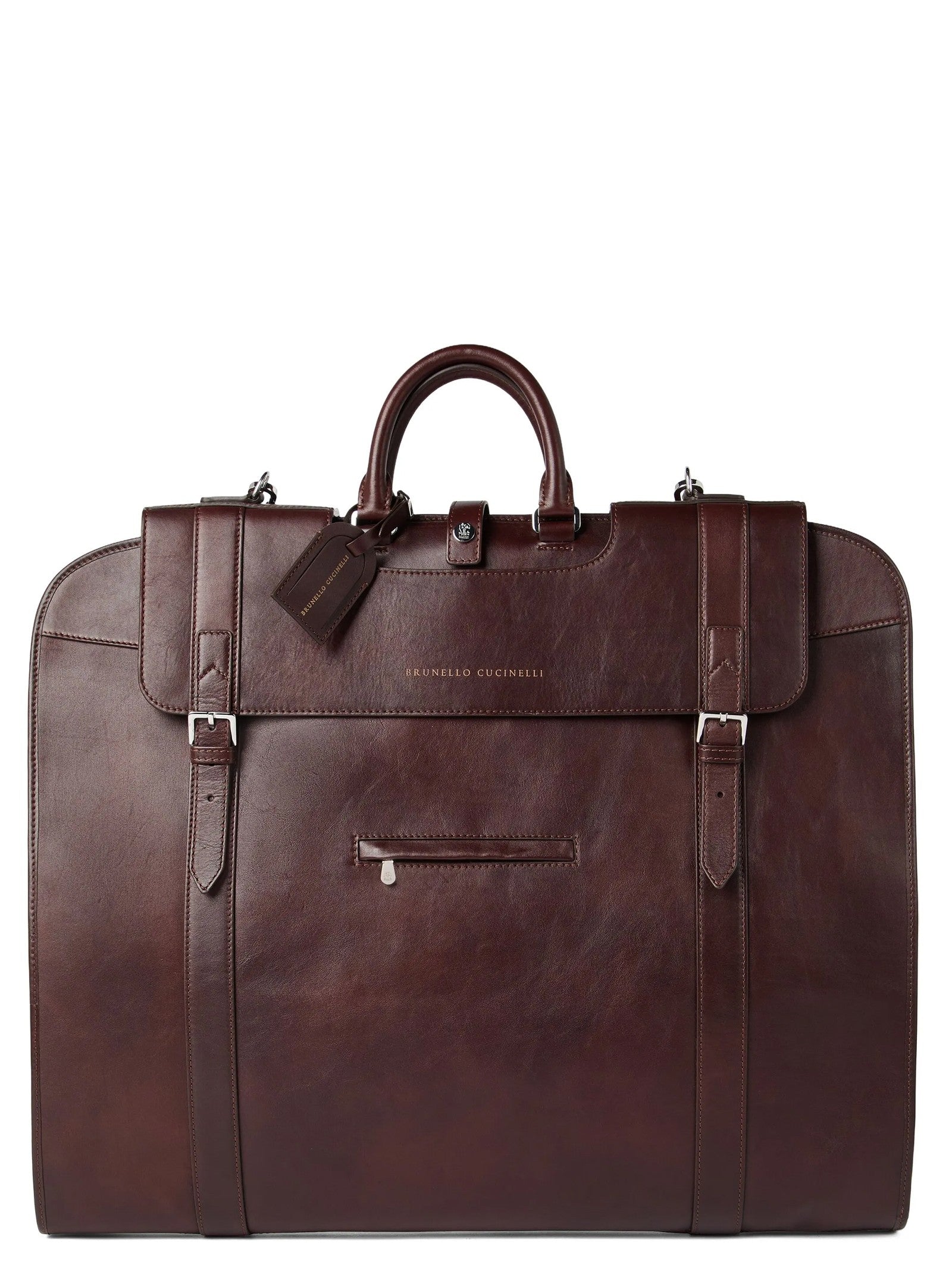 Brunello Cucinelli Leather Garment Holder Red