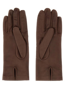 Maison Margiela Women's Leather Gloves Brown
