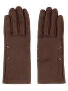 Maison Margiela Women's Leather Gloves Brown