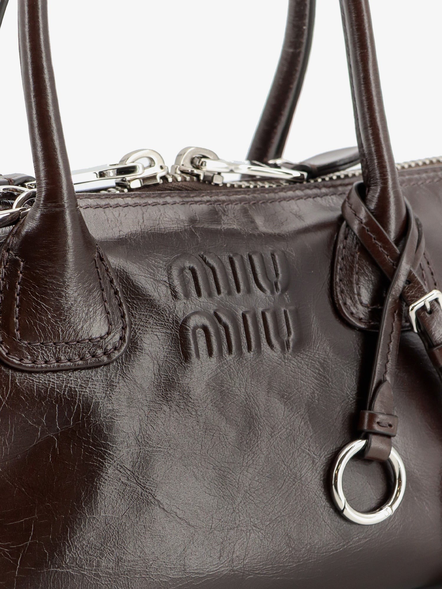 Miu Miu Women's Leather Handbag Gold