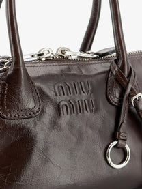 Miu Miu Women's Leather Handbag Gold