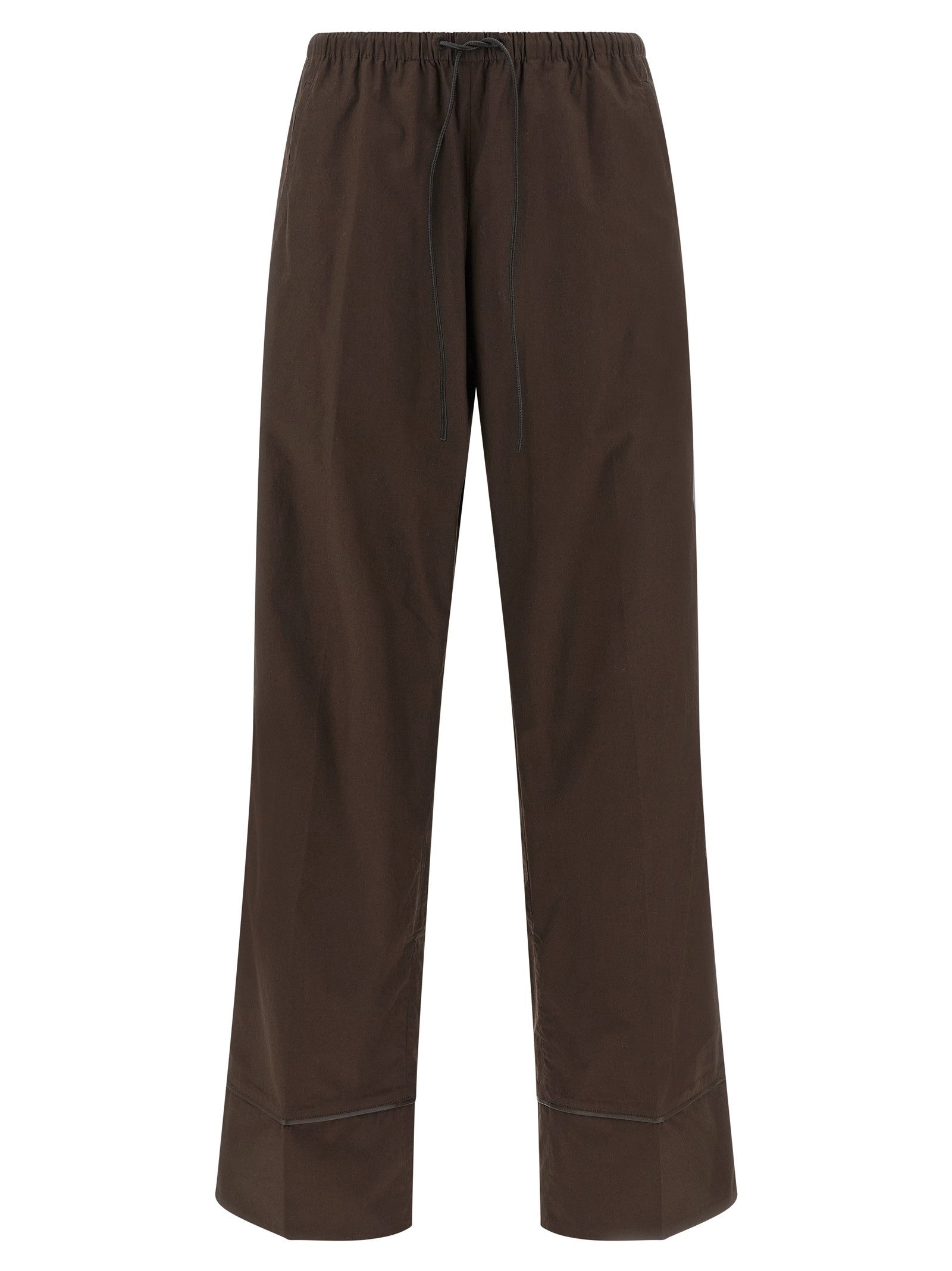 Yves Salomon Leather Insert Pants Brown
