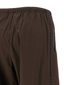 Yves Salomon Leather Insert Pants Brown
