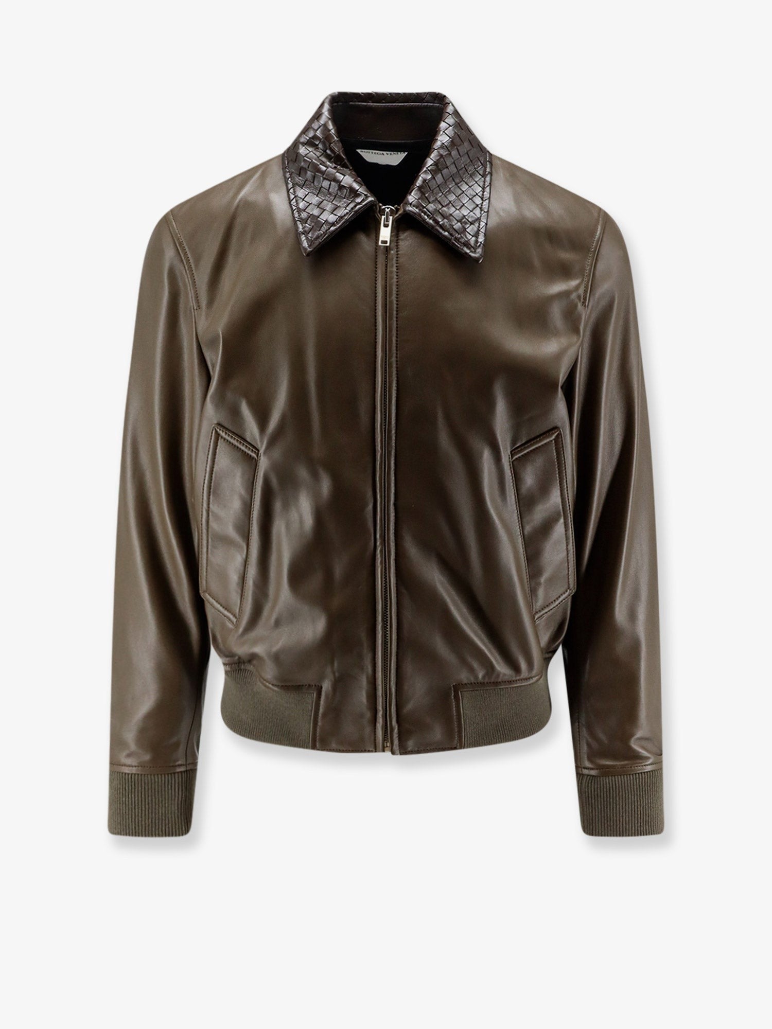 Bottega Veneta Women's Leather Jacket Green