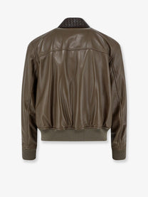 Bottega Veneta Women's Leather Jacket Green