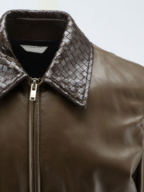 Bottega Veneta Women's Leather Jacket Green