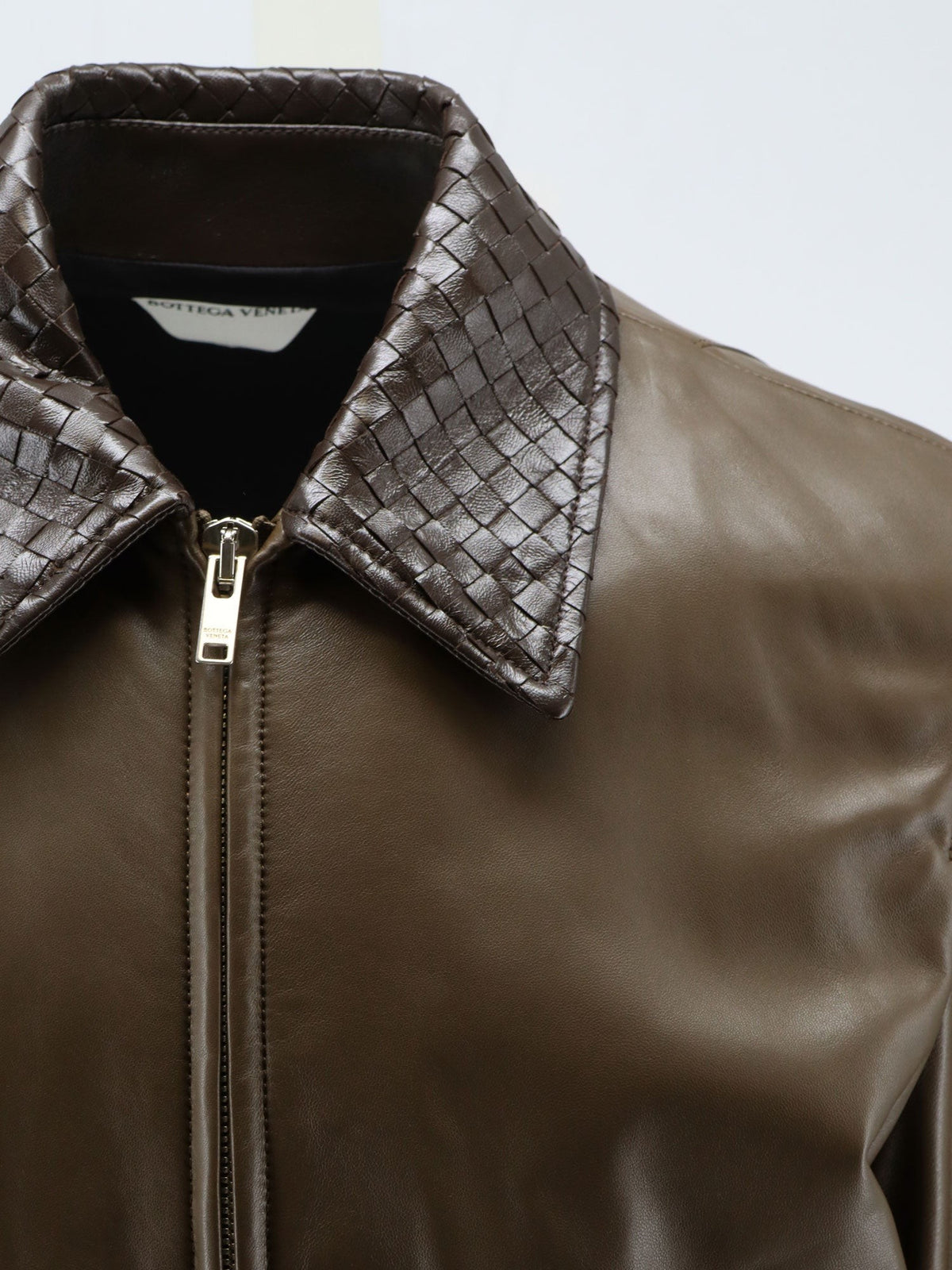 Bottega Veneta Women's Leather Jacket Green, view 3