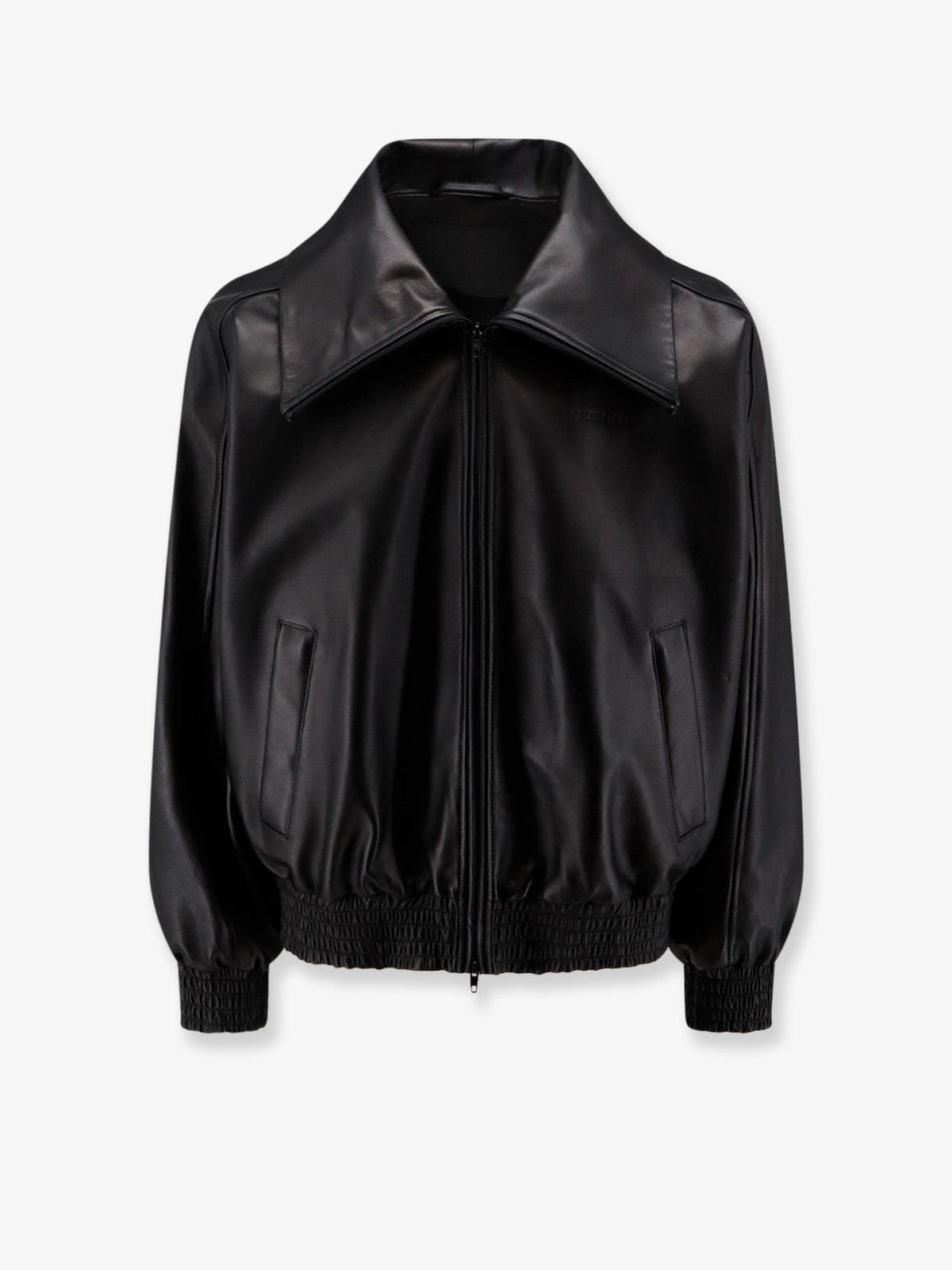 Balenciaga Men's Leather Jacket Black