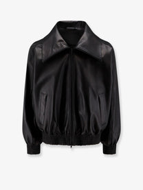 Balenciaga Men's Leather Jacket Black