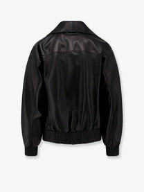 Balenciaga Men's Leather Jacket Black