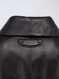 Balenciaga Men's Leather Jacket Black