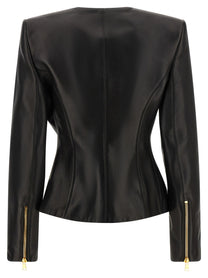 Balmain Leather Jacket Black