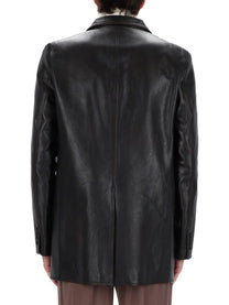 Gucci Men's Leather Jacket Black