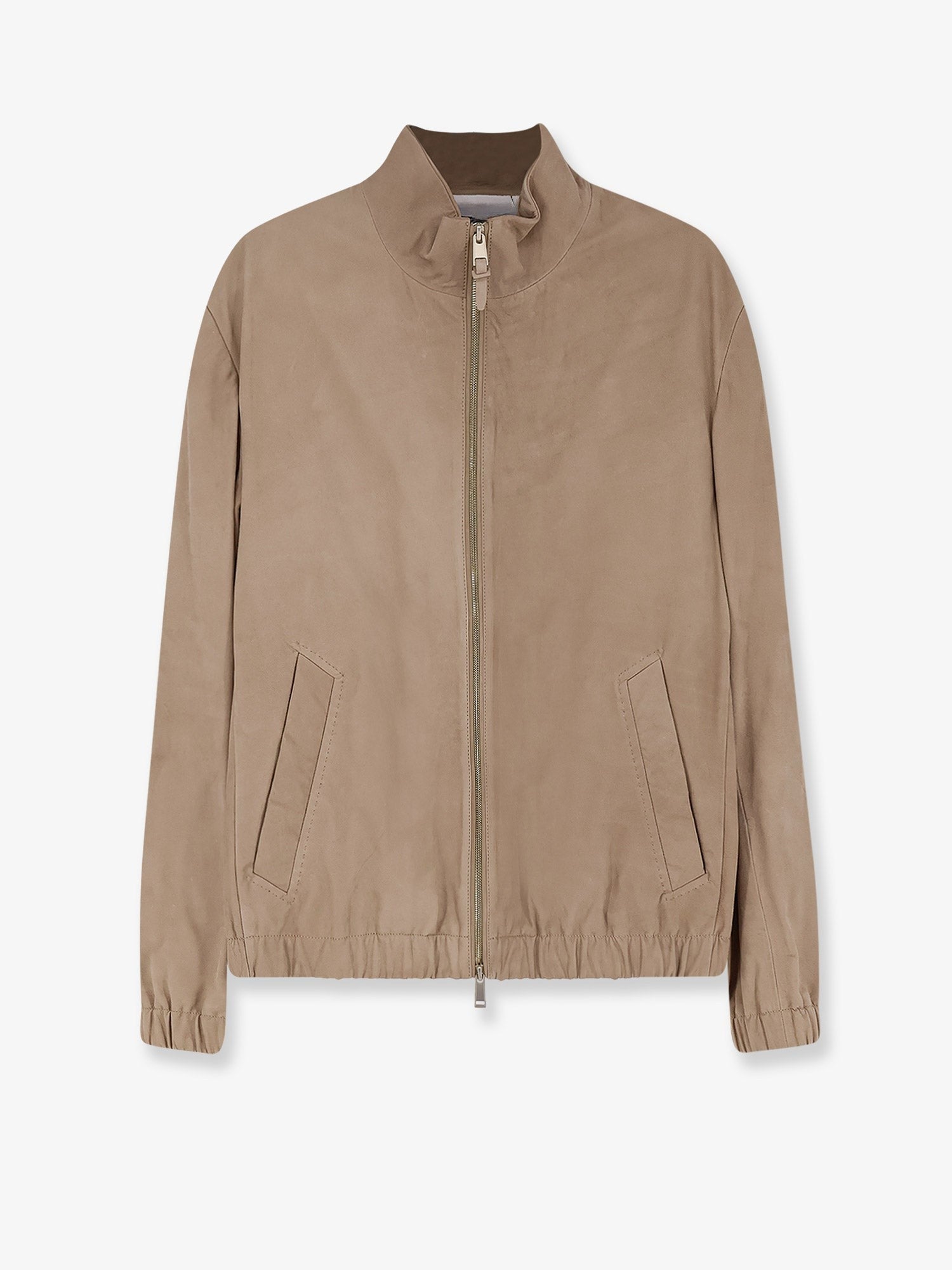 BOSS Men's Leather Jacket Beige