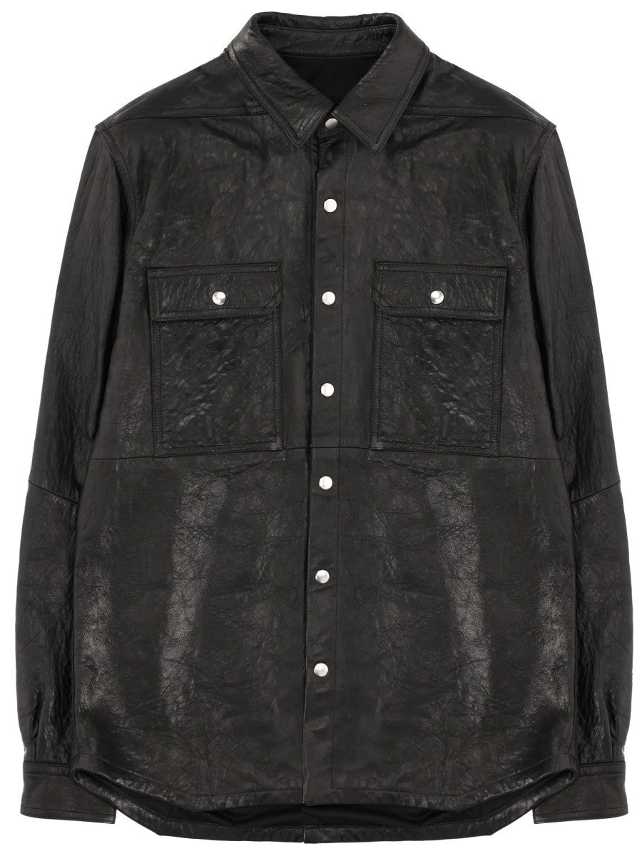 Rick Owens Men's Leather Jacket Black