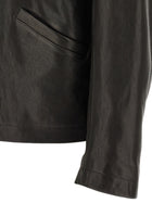 Lemaire Leather Jacket Black, view 4