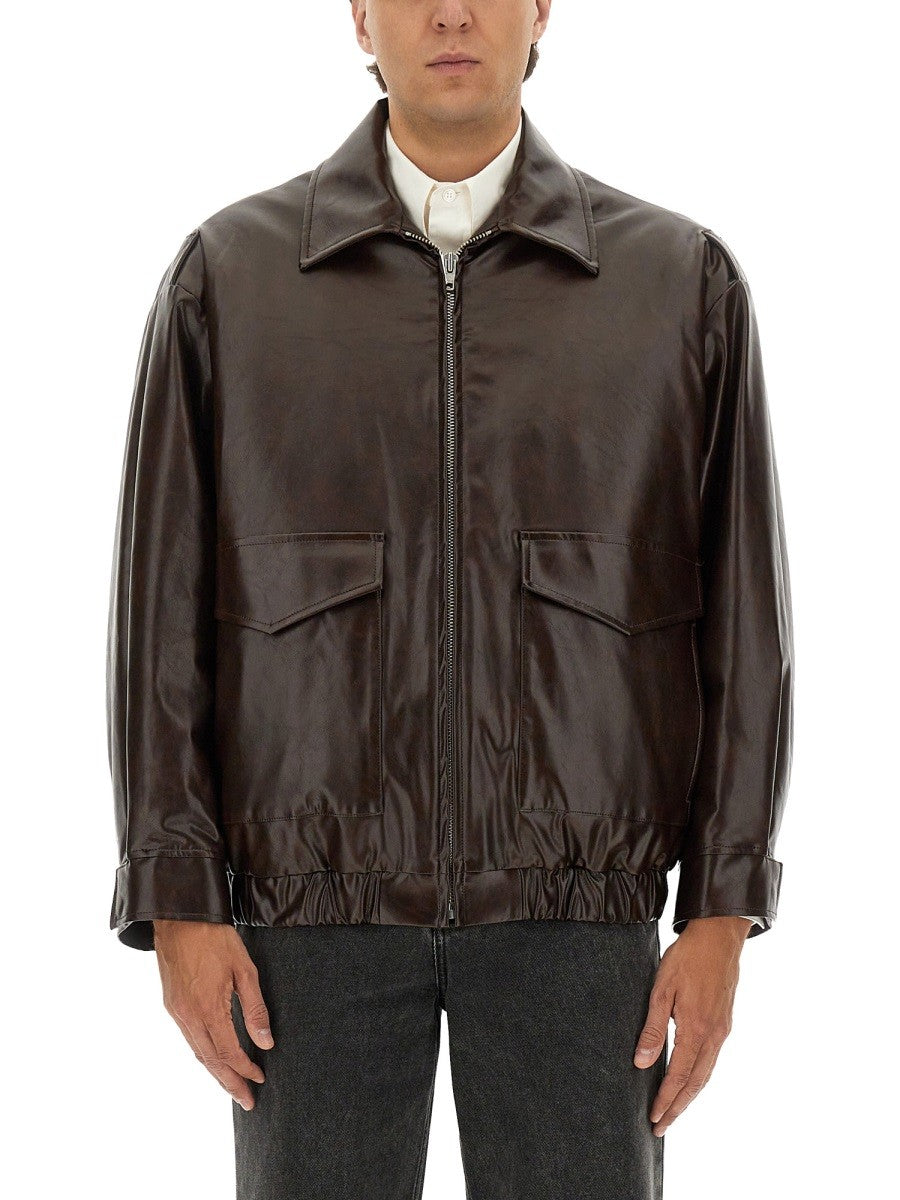 MM6 Maison Margiela Men's Leather Jacket Brown