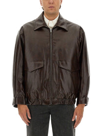MM6 Maison Margiela Men's Leather Jacket Brown
