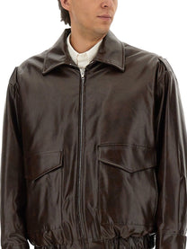 MM6 Maison Margiela Men's Leather Jacket Brown