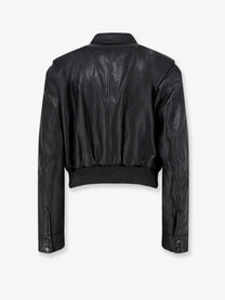 The Frankie Shop Women's Leather Jacket Black
