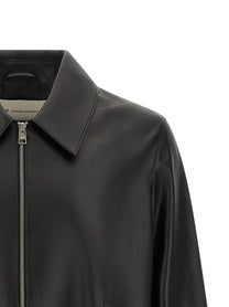 Ami Paris Leather Jacket Black