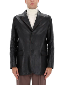 Gucci Men's Leather Jacket Black