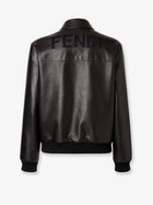 Fendi Men's Leather Jacket Black, view 2