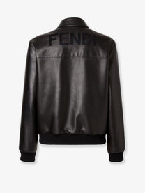 Fendi Men's Leather Jacket Black