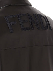 Fendi Men's Leather Jacket Black