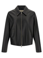 Ami Paris Leather Jacket Black