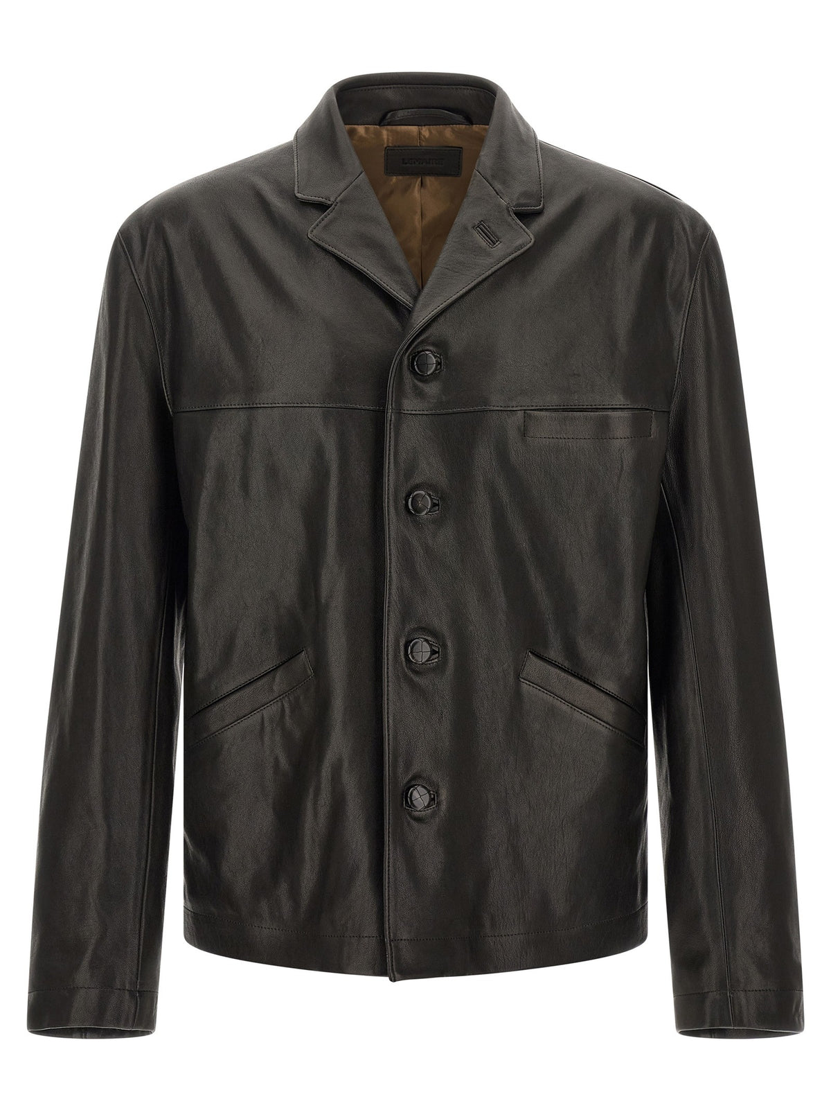 Lemaire Leather Jacket Black