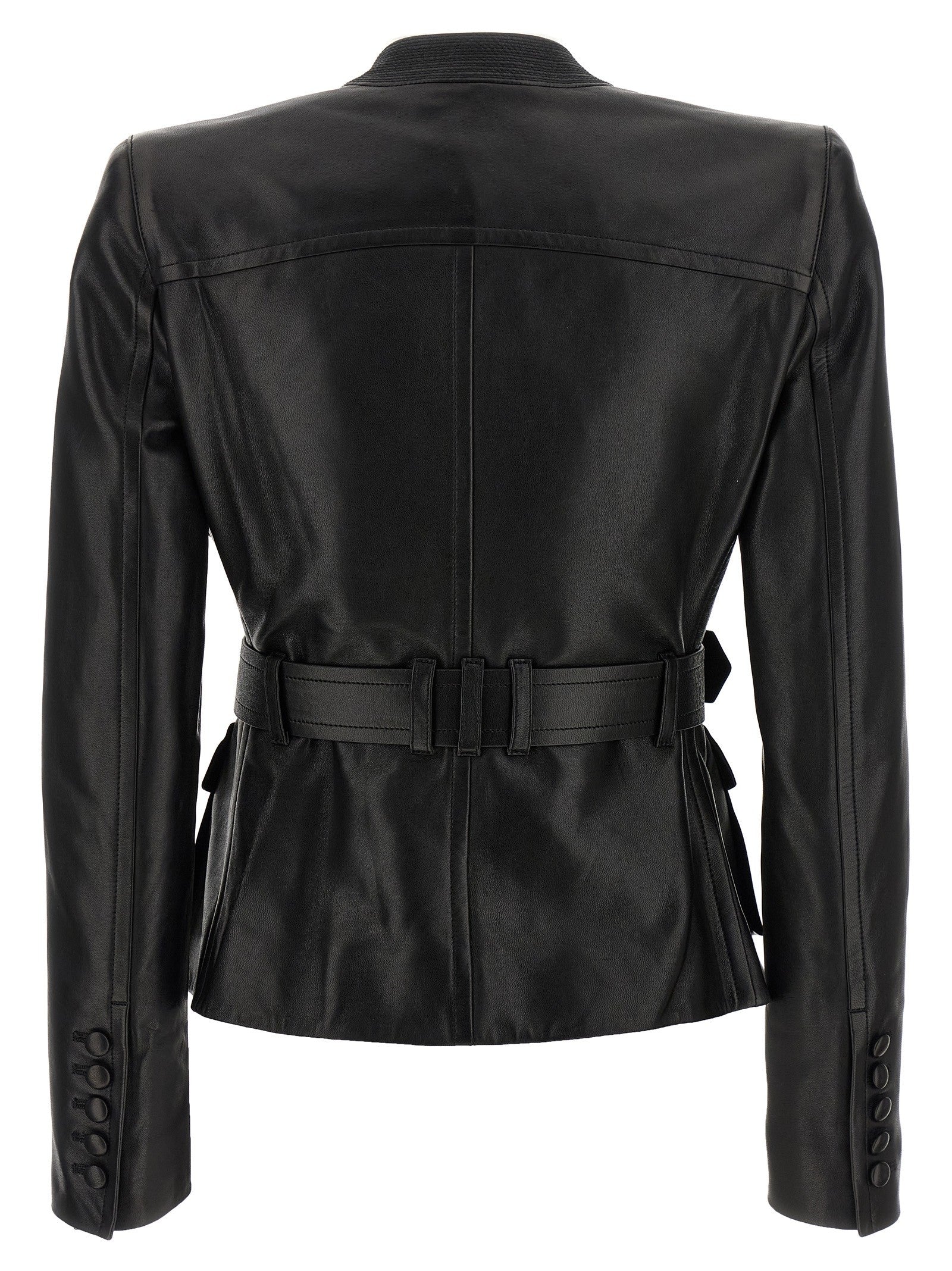 Balmain Leather Jacket Black