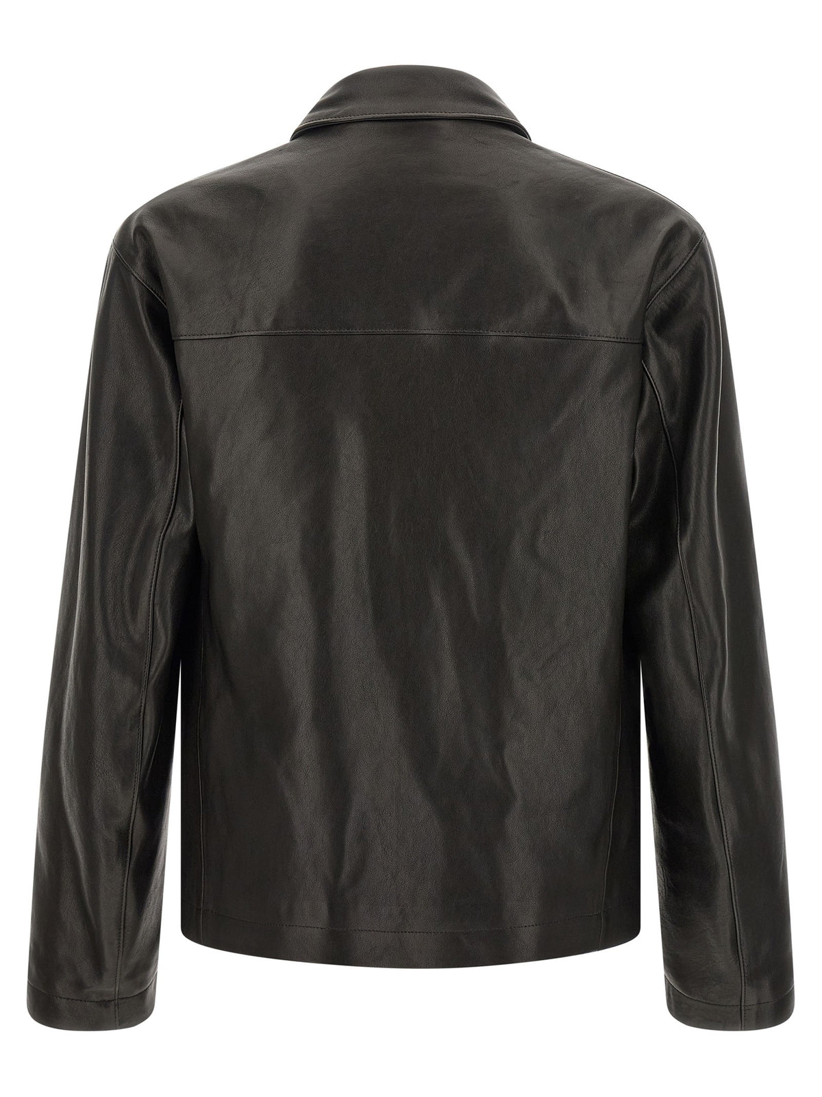 Lemaire Leather Jacket Black, view 2