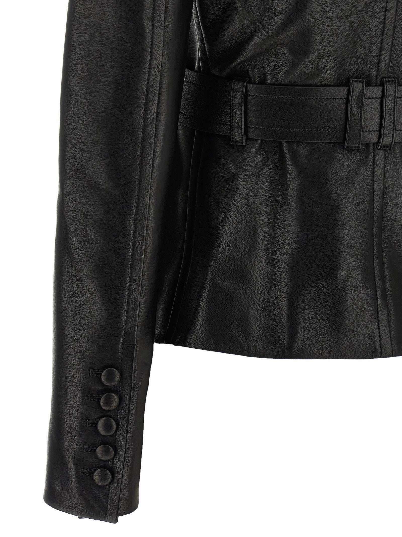 Balmain Leather Jacket Black