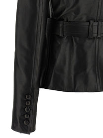 Balmain Leather Jacket Black
