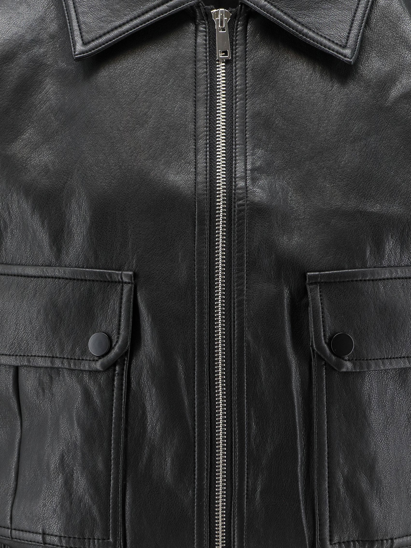 The Frankie Shop Women's Leather Jacket Black