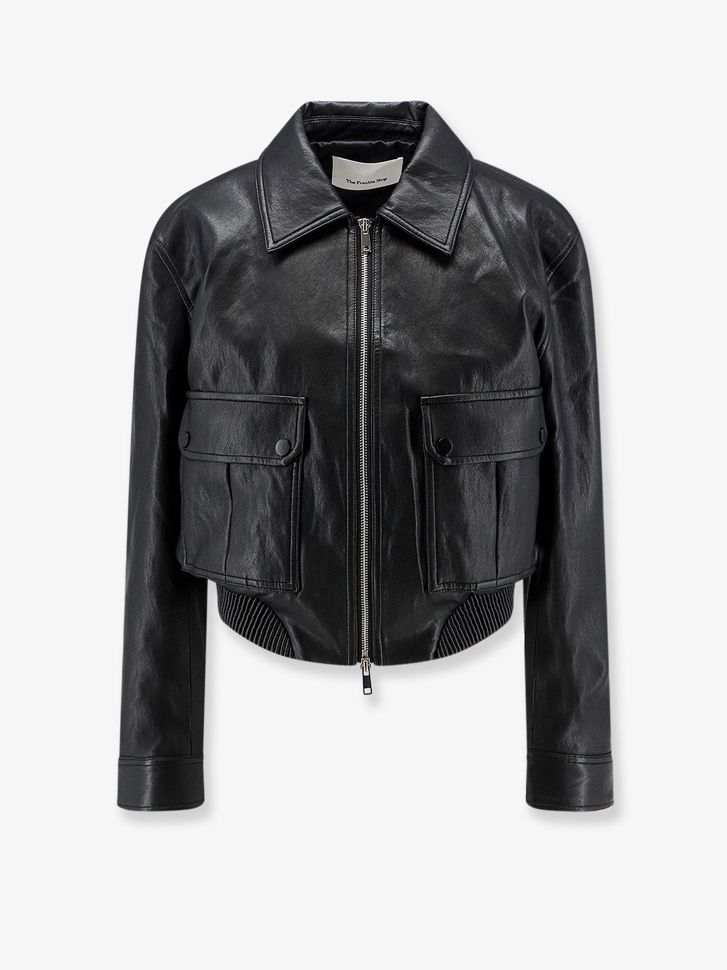 The Frankie Shop Women's Leather Jacket Black