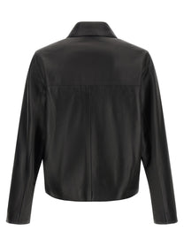 Ami Paris Leather Jacket Black