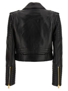 Balmain Leather Jacket Black, view 2