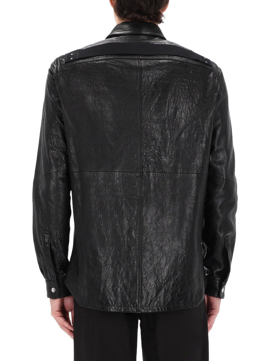 Rick Owens Men's Leather Jacket Black