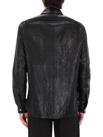 Rick Owens Men's Leather Jacket Black