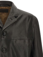 Lemaire Leather Jacket Black, view 3