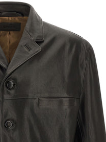 Lemaire Leather Jacket Black, view 3
